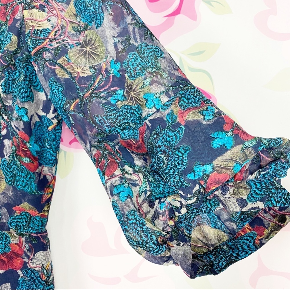 NEW Allyco Printed Floral Boho Romantic Maxi Dress - Picture 3 of 8
